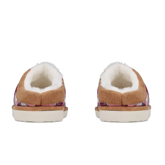 new Club Room Men's Blackwatch Red Tartan Slip-On Slippers in Size Small 6 - 7 - Picture 3 of 9